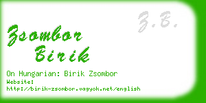 zsombor birik business card